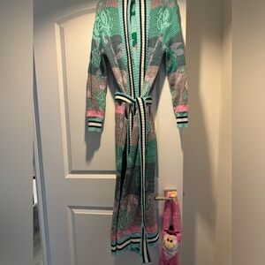 John and Jenn long knit cardigan floral print